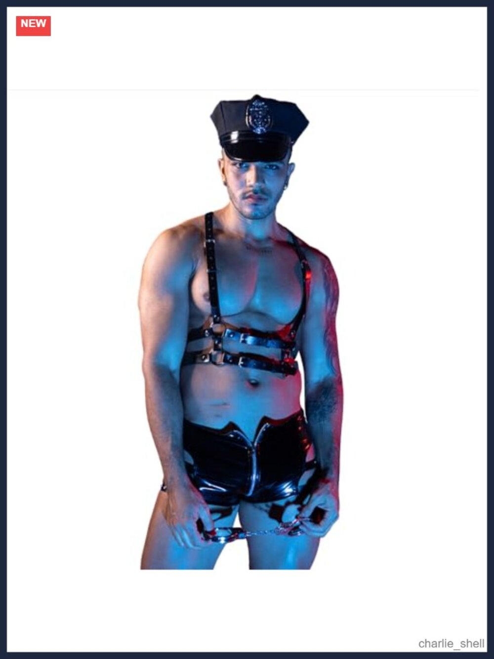 Men's Police Cosplay Lingerie Set Police Costume Roleplay Outfit